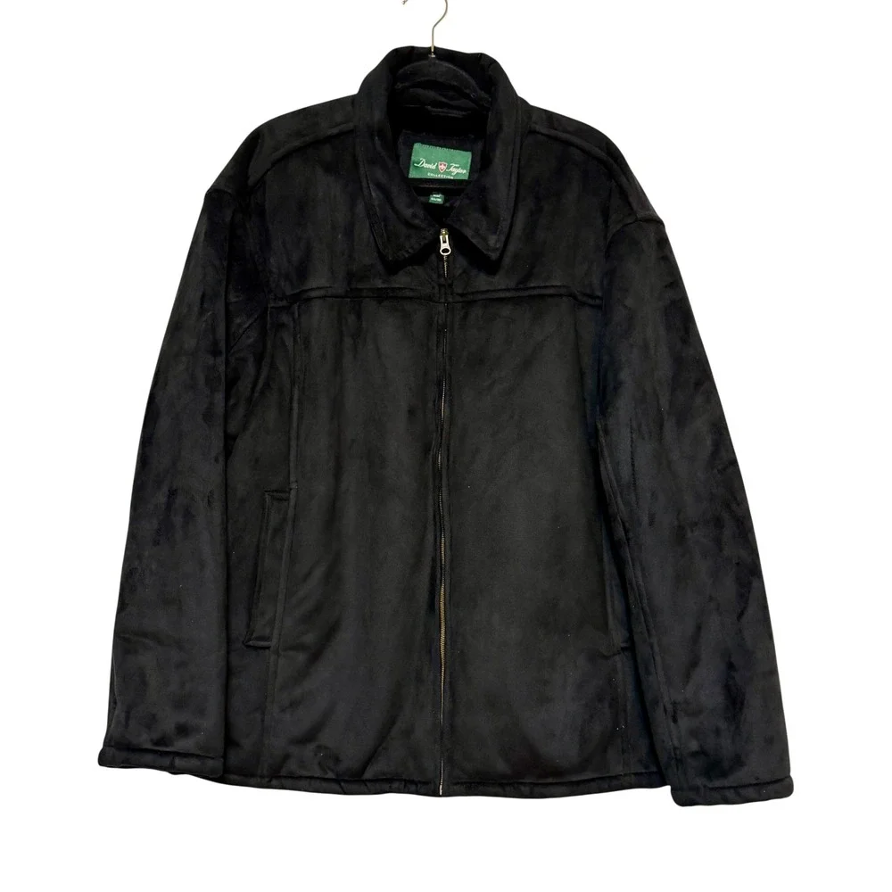 David Taylor Collection Faux Suede Fur Lined Jacket‎ Men 3XL Softcore Minimalist